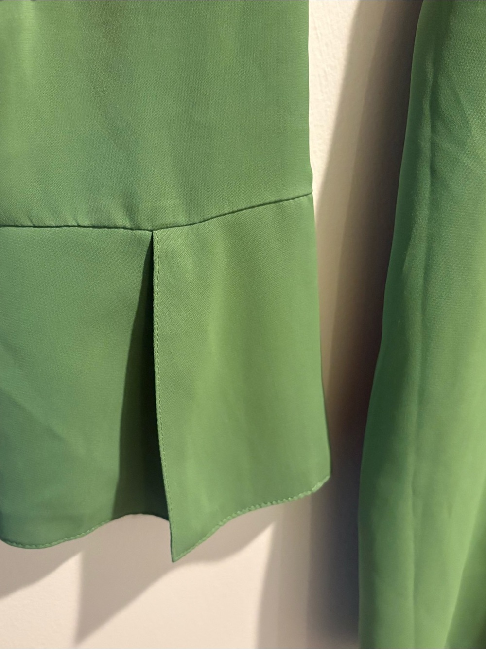 Abercrombie Fitch Shirt Dress Twist Front Matcha Sage Green M Office Siren - Picture 4 of 8